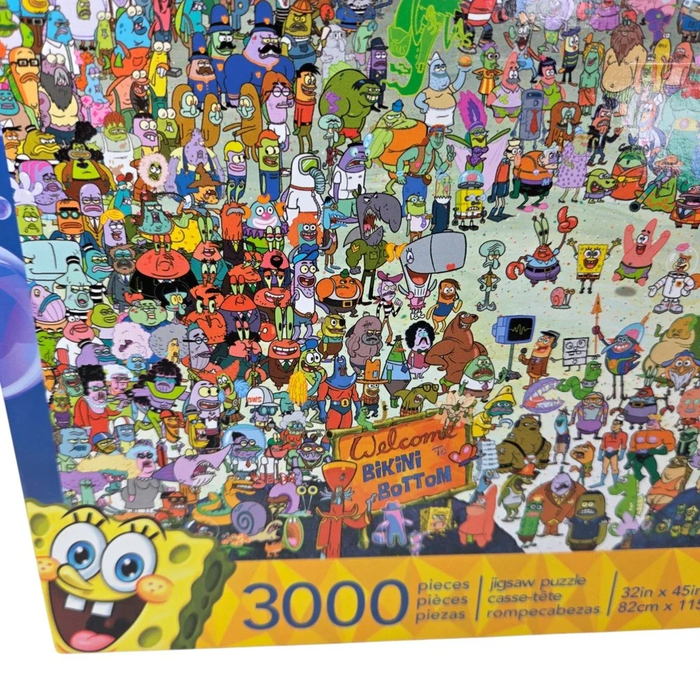 Aquarius SpongeBob SquarePants 3000 Piece Jigsaw Puzzle Bikini Bottom Party New
